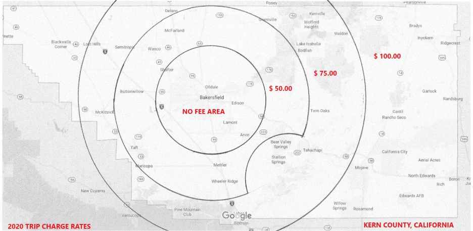 Trip charge map